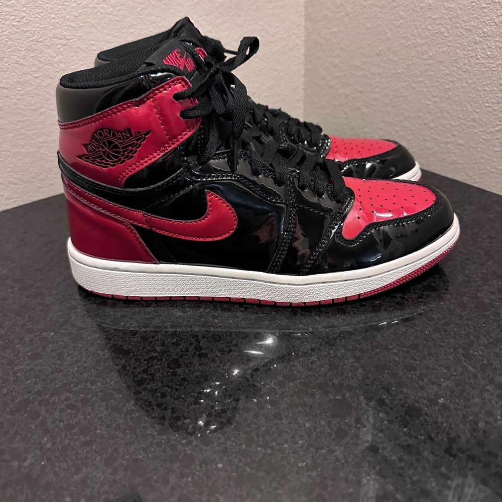 Air Jordan 1 Retro High OG "Patent Bred"  Mens Size 8.5